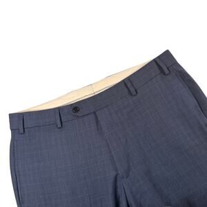 Brooks Brothers Men’s 37x32 Regent Fit Wool Blend Stretch Pants Blue Glen Plaid